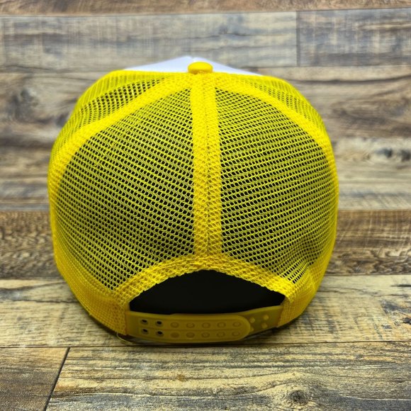 Burger Time Mens Trucker Hat Yellow Snapback 1981 Arcade Retro Video Game Cap - Picture 5 of 8